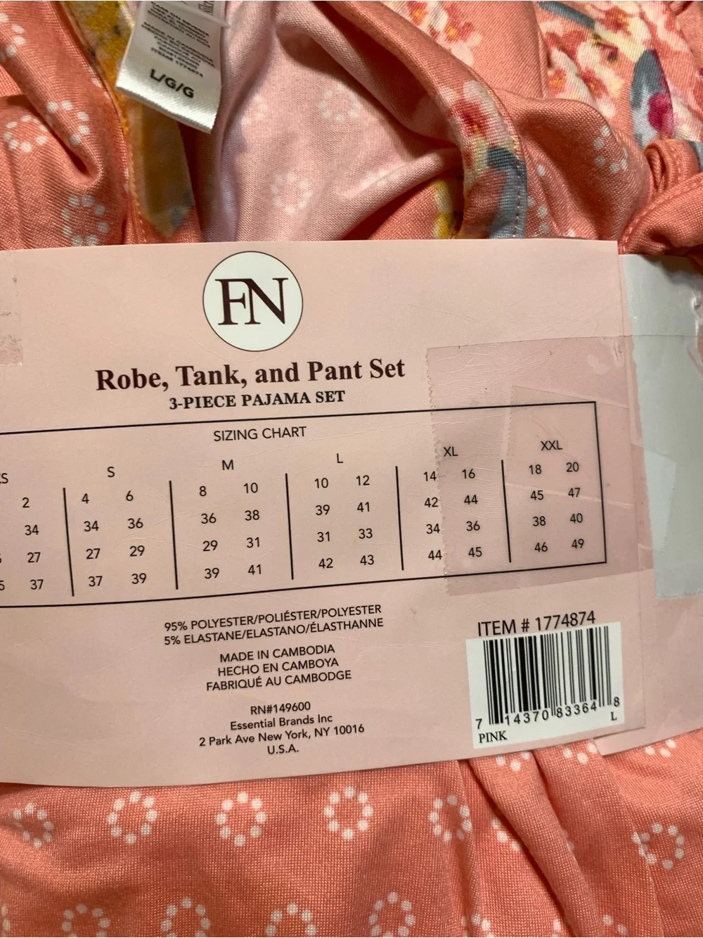 Women’s Flora Nikrooz 3 Piece Pajama Set Size Large NWT
